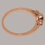 Rose Gold Natural Pink Tourmaline Womens Trilogy Ring - Full 9ct UK Hallmark Carousel 4
