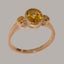Rose Gold Natural Citrine Womens Trilogy Ring - Full 9ct UK Hallmark Carousel 1