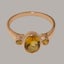 Rose Gold Natural Citrine Womens Trilogy Ring - Full 9ct UK Hallmark Carousel 4