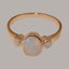 Rose Gold Natural Opal Womens Trilogy Ring - Full 9ct UK Hallmark Carousel 4