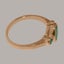 Rose Gold Natural Emerald Womens Trilogy Ring - Full 9ct UK Hallmark Carousel 3