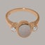 Rose Gold Natural Opal & CZ Womens Trilogy Ring - Full 9ct UK Hallmark Carousel 4