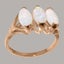 Rose Gold Natural Opal Womens Trilogy Ring - Full 9ct UK Hallmark Carousel 1