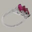 Sterling Silver Natural Ruby Womens Trilogy Ring - Full 925 UK Hallmark Carousel 2