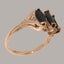 Rose Gold Natural Sapphire Womens Trilogy Ring - Full 9ct UK Hallmark Carousel 2