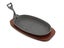 Cast Iron Sizzling Plate Sizzle Food Steak Platter Carousel 1