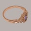 Rose Gold Amethyst & Pearl Womens Trilogy Ring - Full 14ct Gold UK Hallmark Carousel 4