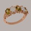 Rose Gold Natural Peridot & Opal Womens Eternity Ring - Full 9ct UK Hallmark Carousel 2