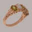 Rose Gold Natural Peridot & Opal Womens Eternity Ring - Full 9ct UK Hallmark Carousel 3