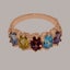 Rose Gold Natural Multi Gemstone Womens Eternity Ring - Full 9ct UK Hallmark Carousel 5