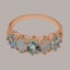 Rose Gold Real Aquamarine, Opal Womens Band Ring - Full 10ct Gold UK Hallmark Carousel 5