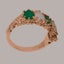 Rose Gold Natural Emerald & Opal Womens Eternity Ring - Full 9ct UK Hallmark Carousel 3