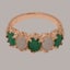 Rose Gold Natural Emerald & Opal Womens Eternity Ring - Full 9ct UK Hallmark Carousel 5