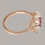 Rose Gold Natural Ruby & Pearl Womens Cluster Ring - Full 9ct UK Hallmark Carousel 3