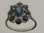 White Gold London Blue Topaz Womens Cluster Ring - Full 14ct Gold UK Hallmark Carousel 3