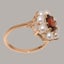 Rose Gold Real Garnet & Pearl Womens Cluster Ring - Full 10ct Gold UK Hallmark Carousel 2