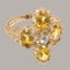 Rose Gold CZ & Citrine Womens Cluster Ring - Full 9ct UK Hallmark Carousel 4