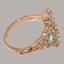 Rose Gold CZ & Aquamarine Womens Cluster Ring - Full 9ct UK Hallmark Carousel 3