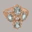 Rose Gold CZ & Aquamarine Womens Cluster Ring - Full 9ct UK Hallmark Carousel 4