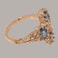 Rose Gold CZ & Sapphire Womens Cluster Ring - Full 9ct UK Hallmark Carousel 3
