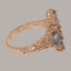Rose Gold Natural Diamond & Tanzanite Womens Cluster Ring - Full 9ct UK Hallmark Carousel 3