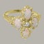 Gold Natural Diamond & Opal Womens Cluster Ring - Full 9ct UK Hallmark Carousel 4