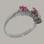 Sterling Silver Natural Ruby & Opal Womens Eternity Ring - Full 925 UK Hallmark Carousel 2
