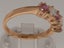 Rose Gold Pink Tourmaline & Opal Womens Eternity Ring - Full 9ct UK Hallmark Carousel 3