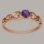 Rose Gold Natural Amethyst Womens Solitaire Ring - Full 14ct Gold UK Hallmark Carousel 1