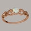 Rose Gold Natural Opal Womens Solitaire Ring - Full 14ct Gold UK Hallmark Carousel 1