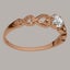 Rose Gold Cubic Zirconia Womens Solitaire Ring - Full 14ct Gold UK Hallmark Carousel 2