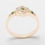 Rose Gold Natural Emerald & Opal Womens Cluster Ring - Full UK Hallmark Carousel 1
