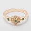 Rose Gold Natural Emerald & Opal Womens Cluster Ring - Full UK Hallmark Carousel 3