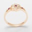 Rose Gold Natural Ruby & Opal Womens Cluster Ring - Full UK Hallmark Carousel 1