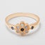 Rose Gold Natural Sapphire & Opal Womens Cluster Ring - Full UK Hallmark Carousel 3