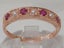 Rose Gold Pearl & Ruby Womens Eternity Ring - Full UK Hallmark Carousel 2