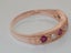 Rose Gold Pearl & Ruby Womens Eternity Ring - Full UK Hallmark Carousel 4