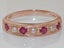 Rose Gold Pearl & Ruby Womens Eternity Ring - Full UK Hallmark Carousel 5