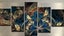 X'MAS SALE FREE SHIPPING - Large 5 Piece Canvas Art Print - ABSTRACT FLOWER Carousel 1