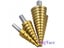 3pcs/lot HSS Steel Large Step Cone Titanium Coated Metal Drill Bit Cut Tool Set Carousel 5