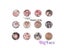 50Pcs New Flower Printed Round Wooden Button 2 Holes 15mm Mixed Wood Buttons Carousel 3