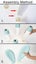Child Children Rabbit Ear Backrest Chair, Plastic Cute Kids Study Chairs Green Carousel 7