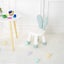 Child Children Rabbit Ear Backrest Chair, Plastic Cute Kids Study Chairs Green Carousel 8