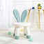 Child Children Rabbit Ear Backrest Chair, Plastic Cute Kids Study Chairs Green Carousel 4