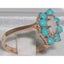 Rose Gold Natural Opal & Turquoise Womens Cluster Ring - Full 9ct UK Hallmark Carousel 2
