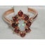 Rose Gold Natural Opal & Garnet Womens Cluster Ring - Full 9ct UK Hallmark Carousel 3