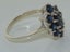 Sterling Silver Natural Sapphire Womens Cluster Ring - Full 925 UK Hallmark Carousel 3