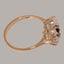 Rose Gold Natural Garnet & Pearl Womens Cluster Ring - Full 9ct UK Hallmark Carousel 2