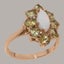 Rose Gold Natural Opal & Peridot Womens Cluster Ring - Full 9ct UK Hallmark Carousel 1