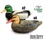 Mallard Decoys 20" Flocked 4 Hens 2 Drakes Carousel 1